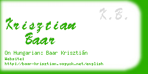 krisztian baar business card